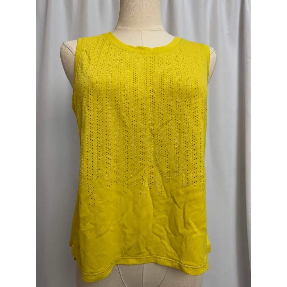 Lululemon Swiftly Relaxed Tank Top Yellow‎ Mesh Athletic Sleeveless Shirt S